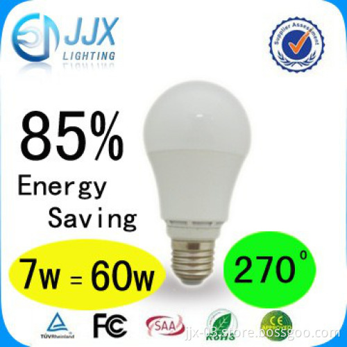 High quality 7w A19 E27 b22 led lamp bulb